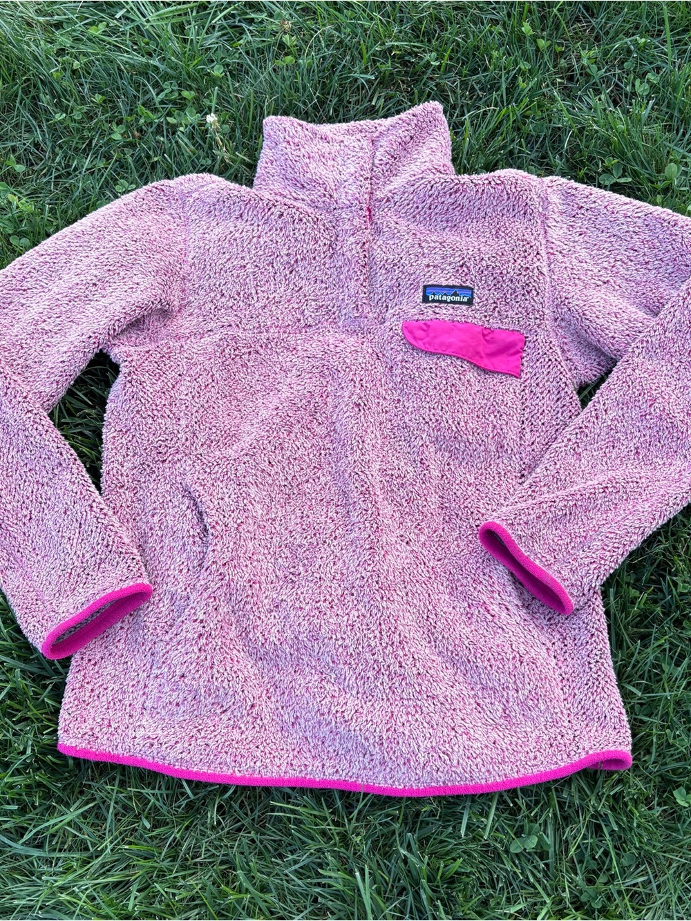 Patagonia Pink Fuzzy Half-Zip Pullover